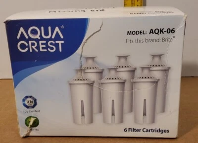 5 Pack AquaCrest Replacement for Brita Classic Pitcher Water Filter AQK-06 (G) - Image 1 of 3