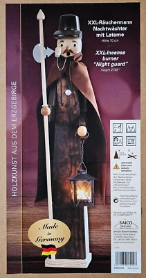 SAICO Seiffen XXL-Räuchermann Nachtwächter mit Laterne Höhe 70 cm Erzgebirge NEU