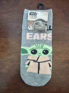 Star Wars The Mandalorian 1pr No Show Socks Child Size 4-10 New - Picture 1 of 4