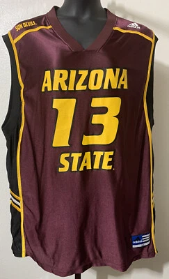 Camiseta deportiva de baloncesto vintage Adidas NCAA Arizona State Sun Devils XL #13 Harden Foto 1 de 4