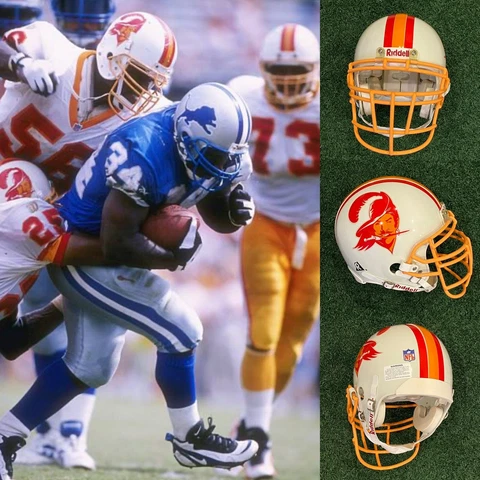 1996 TAMPA BAY BUCCANEERS RIDDELL VSR-4 GAME HELMET- LARGE LOGO Cover