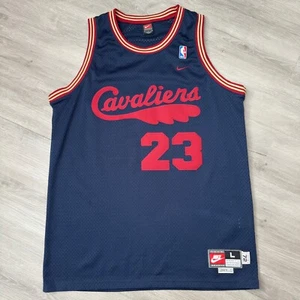 Authentic LeBRON JAMES Cleveland Cavaliers Jersey Large 44 Nike Rewind Swingman - Picture 1 of 8