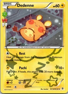 Juego de cartas coleccionables Dedenne RC10/RC32 Generations: Radiant Collection casi nuevo Holo Pokemon - Imagen 1 de 2
