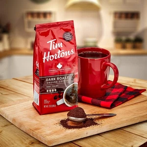 Café molido tostado oscuro Tim Hortons, 100 % arábica, bolsa de 12 oz - Imagen 1 de 12
