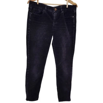 J. Crew Dark Blue Super-Skinny Stretch Corduroy Pants size M - Image 1 of 4