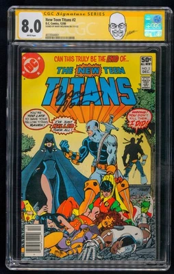 The Teen Titans 2 CGC 8.0 assinado por etiqueta Marv Wolfman SS George Perez - Imagem 1 de 2