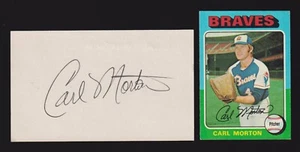 Carl Morton ( Debut 1969 ) EXPOS  BRAVES  SIGNED AUTOGRAPH AUTO 3x5 INDEX COA - Picture 1 of 1