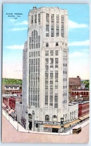 Postkarte IL 1944 Elgin Tower O1 - Bild 1 von 2