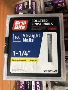 Grip-Rite Electrogalvanized Steel Finish Nails 1-1/4 in x16-Gauge 4000 per Box - Picture 1 of 1
