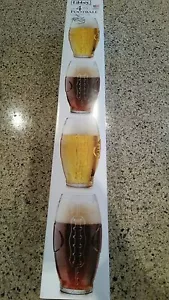 Libbey (Made in the USA) 4 23oz Football Shaped glasses. - Picture 1 of 5