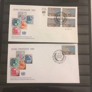 Collection  Un Covers 1985 Including Offices Unaddressed Single Block 1985   H26 - Picture 1 of 12