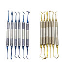 6 pièces spatule de remplissage en résine composite dentaire spatule plaquée titane remplissage tête en résine ;o