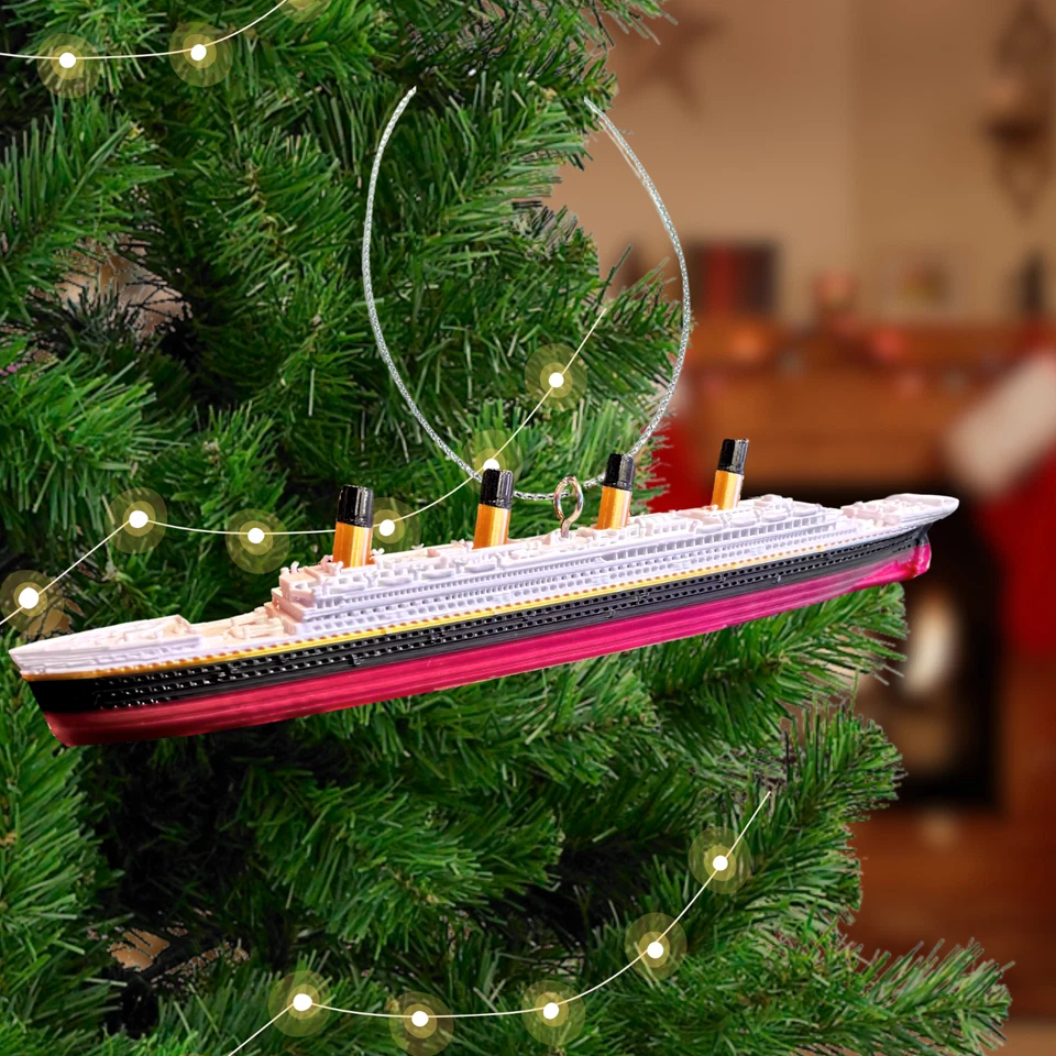 Adorno de Navidad Titanic Ship, adorno Titanic históricamente preciso Foto 1 de 2
