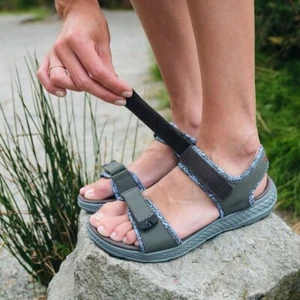 Propet Travelactiv Aspire Footbed Womens Grey Casual Sandals WST053P Size 5.5 - Picture 1 of 4