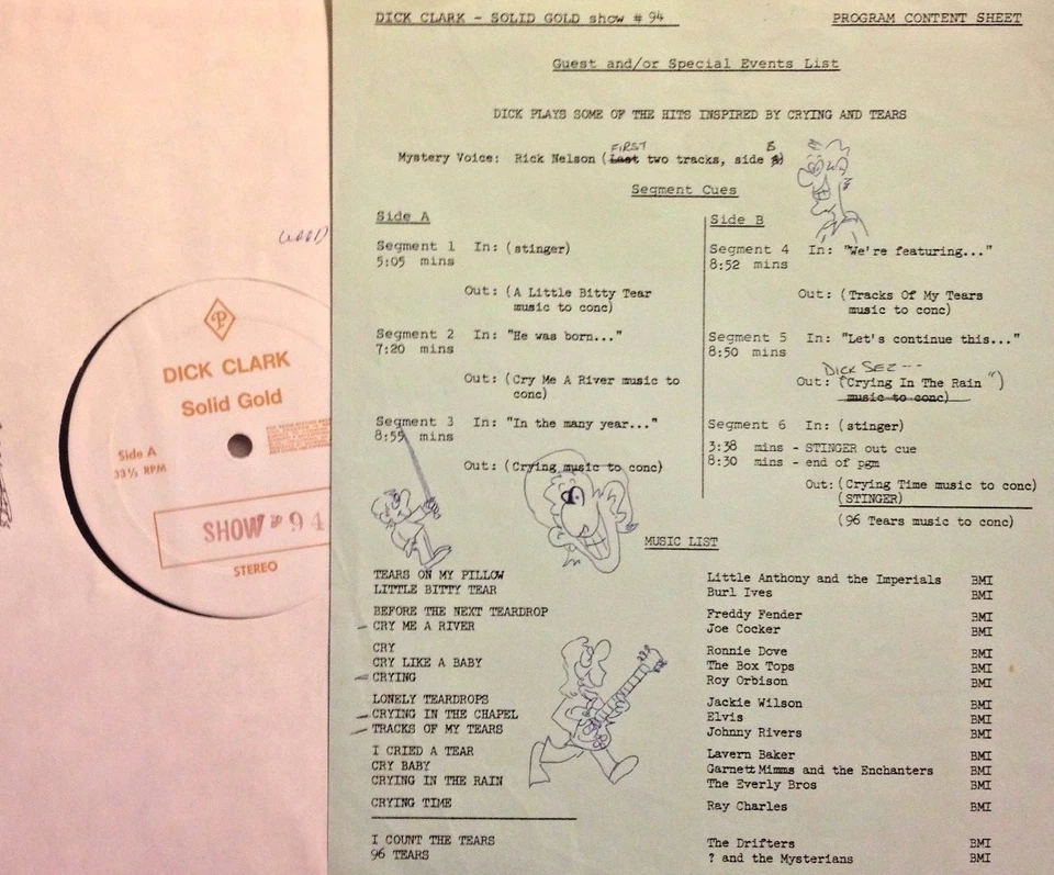 RADIO SHOW: DICK CLARK GOLD #94 CRYING! BOX TOPS, RAY CHARLES, ROY ORBISON,ELVIS - Image 1 of 1