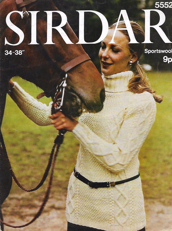 206 Vintage Knitting Pattern Sirdar Sports wool/Aran Jumper 34/38 - Image 1 of 1