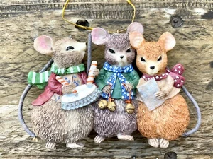 Silvestri Three Fine Mice Christmas Ornament 1998 #7722 New In Box - Picture 1 of 7