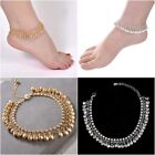 Fashion Women Cubic Zirconia Bell Tassel Anklet Foot Chain Beach Jewelry Gifts