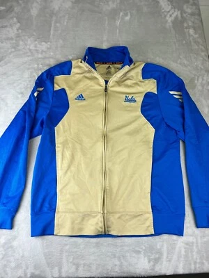 Adidas UCLA Bruins Men's Size M Climalite Long Sleeve Zip-Up Jacket Blue Gold - Image 1 of 4