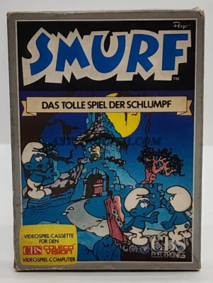CBS COLECO VISION SMURF PUFFI VINTAGE 1982 ARCADE GAME IN BOX - Immagine 1 di 4