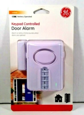 New GE Keypad Controlled Door Alarm Programmable 4-Digit Code Sensor on sides - Image 1 of 4