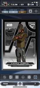 Topps Star Wars Digital Card Trader Black Galactic Files 2018 Kanan Award - Picture 1 of 1