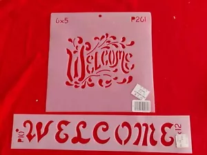 2 SIGNO DE BIENVENIDA ONDA Y ACOLCHADO HORIZONTAL CREACIONES PINTURA PLANTILLA NUEVO P10 P265 - Imagen 1 de 6