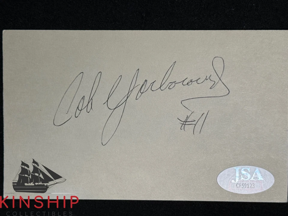 Cale Yarborough signed 3x5 Index Card JSA COA NASCAR Racing Auto I33 - Image 1 of 1