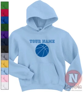 Personalised Basketball Hoodie kids Hoody cool fun activity sports activewear - Picture 1 of 13