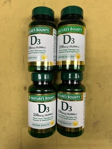 4 New Nature's Bounty Vitamin D3 250mcg - 72 Rapid Release Softgels Each - Picture 1 of 1