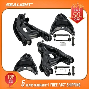 10pcs Front Upper Lower Control Arms Tie Rod Ends Suspension Kit For Chevy GMC - Picture 1 of 9