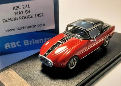 ABC BRIANZA FIAT 8V DEMON ROUGE 1952 1/43 FACTORY BUILT LIMITED EDITION 500 PCS - Immagine 1 di 4