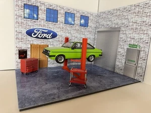 Ford Diorama Garage Scene MK1 Mk2 Escort RS 2000 1800 México Capri Fiesta 1:18 - Imagen 1 de 8