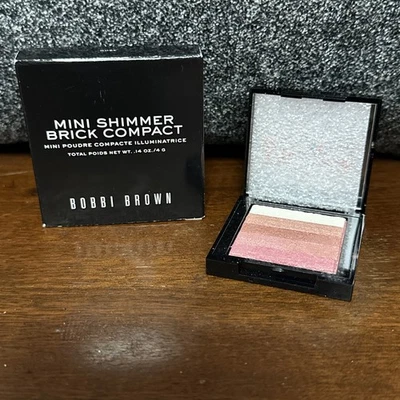 BOBBI BROWN Shimmer Brick Compact ROSE  .14 Oz Travel Sz Mini NEW - Image 1 of 4