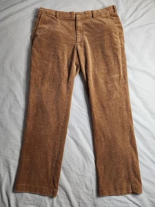 Brooks Brothers Clark Fit Corduroy Dress Pants Mens Size 38x32 Brown Preppy NEW - Picture 1 of 10