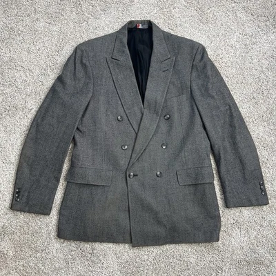 Blazer Abrigo Deportivo Austin Reed Lana Pura Hombres 42R Chaqueta Negro Mujer Talla Grande XL Foto 1 de 4