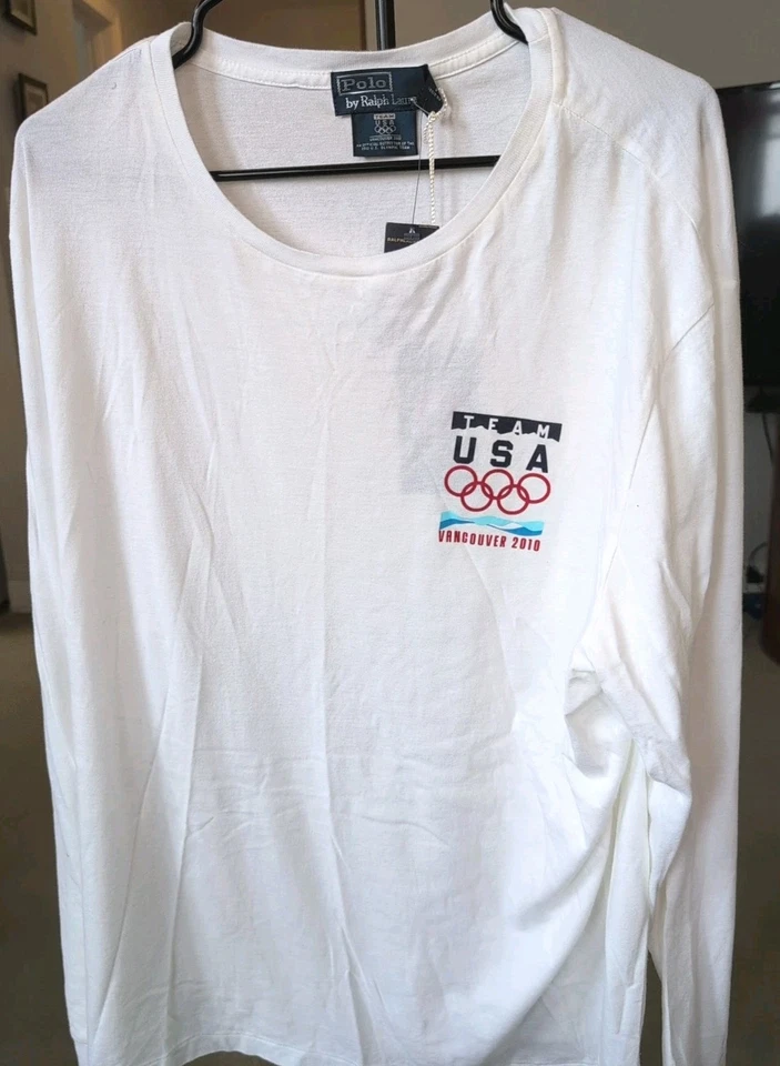  Ralph Lauren Vancouver RL Team USA 2010 White Olympic Shirt - XXL - Image 1 of 4