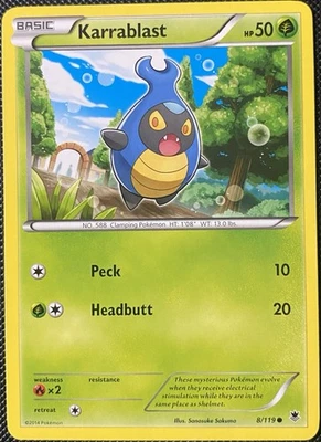 Karrablast 8/119 XY - Phantom Forces Regular - Pokémon Card - Image 1 of 2