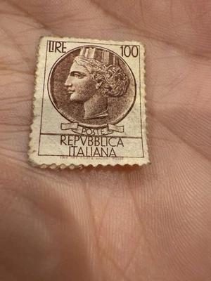 Rare Italian Stamp 100 Lire - Image 1 of 4