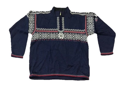 Свитер Dale of Norway на молнии 1/4 Dale Fair Isle темно-синий шерстяной мужской размер XL - Изображение 1 из 4