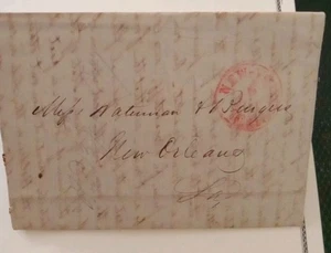 A51# Old 1847 Stampless Cover / Commercial Merchant List - Picture 1 of 6