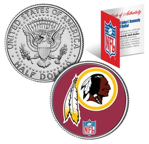 WASHINGTON REDSKINS NFL JFK Kennedy Half Dollar US Coin *Officially Licensed* - Picture 1 of 1