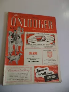 THE ONLOOKER old vintage 1940s INDIAN ENGLISH WW2 magazine SHIKARI HUNT shikar - Imagen 1 de 8