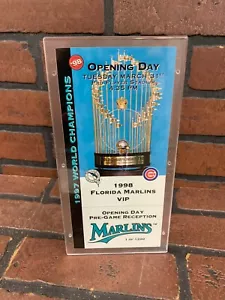 1998 Florida Marlins Opening Day Pre Game Reception VIP ticket and Frame - Picture 1 of 7