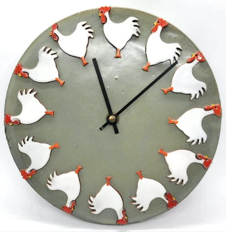 Chicken Wall Clock Art Pottery Joker Jewellery READ - WORKS Cover