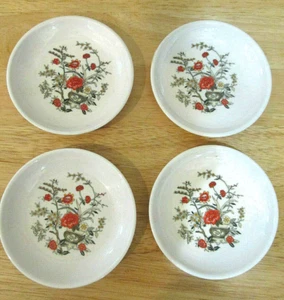 JAPANESE LEMON DISHES COASTERS 3.75" ROUND MELAMINE SHIN SAN SET OF 4 - Picture 1 of 4