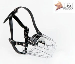Nuevo bozal de metal FUERTE CESTA DE ALAMBRE para perro para Pappilon Spitz Jack Russell otro - Imagen 1 de 9