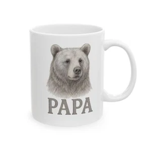 Papa bear Ceramic Mug Father’s Day Gift, Coffee Mug, personalized gift for dad - Picture 1 of 5