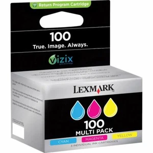 3PK Genuine Lexmark 100 for Interpret S405 Intuition S505 Prospect Pro205 - Picture 1 of 1