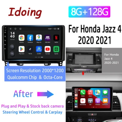 For 2020 2021 Honda Fit Jazz Carplay Car Stereo Radio GPS Wifi Android 12 - Image 1 of 4